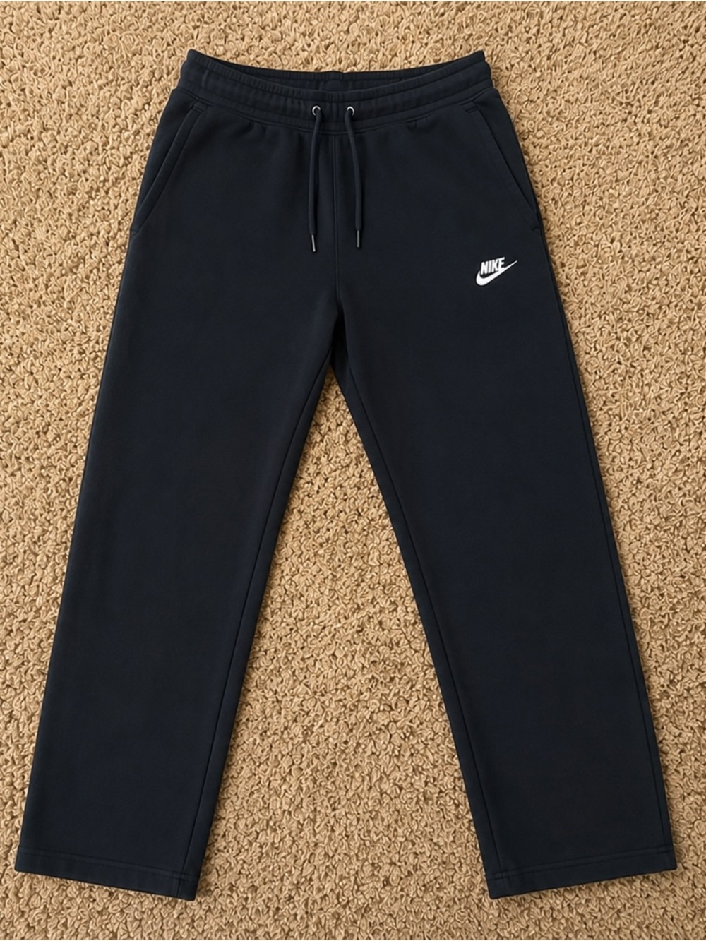 Nike Black Jogger Pants with White Swoosh